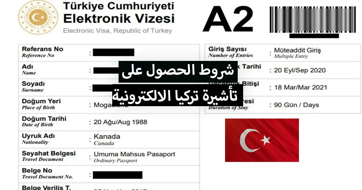 تاشيرة تركيا الالكترونية
